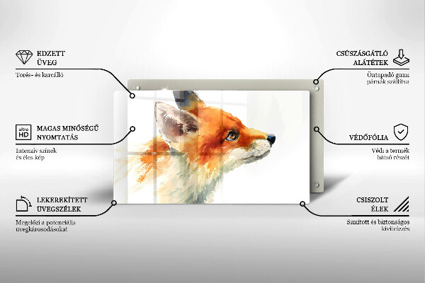 Tűzhelyvédő Festett róka