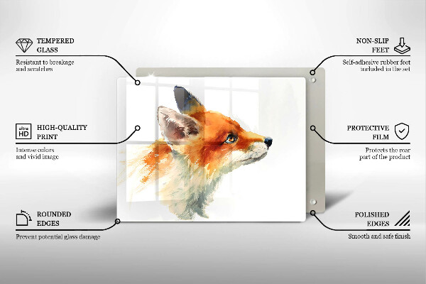 Tűzhelyvédő Festett róka