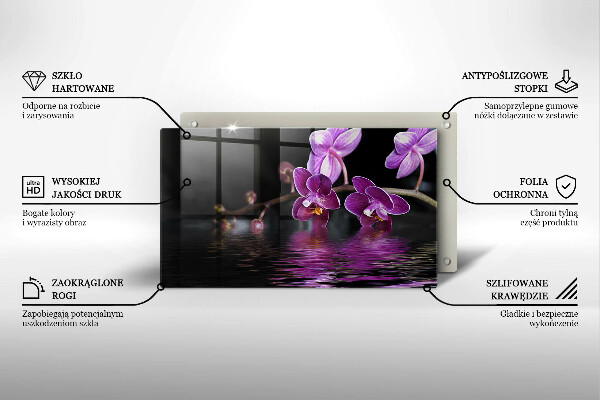 Tűzhelyvédő Orchidea zen víz