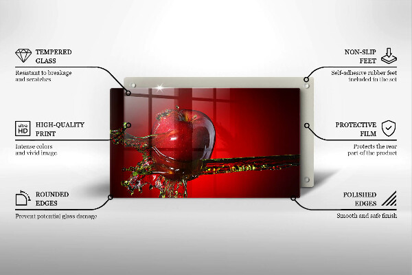 Tűzhelyvédő Alma gyümölcs vízben