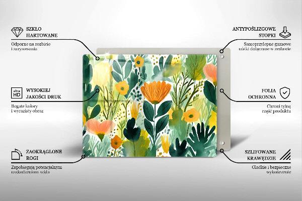 Tűzhelyvédő Festett virágok