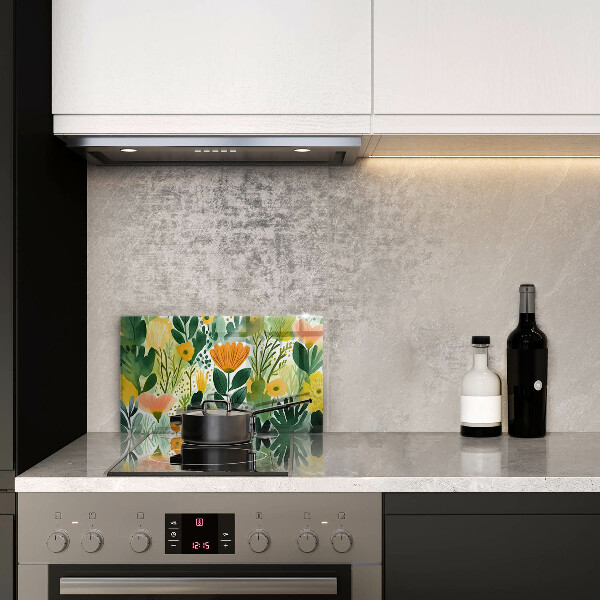 Tűzhelyvédő Festett virágok