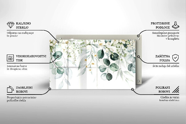 Tűzhelyvédő Akvarell növények