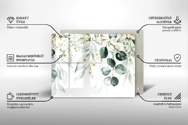 Tűzhelyvédő Akvarell növények