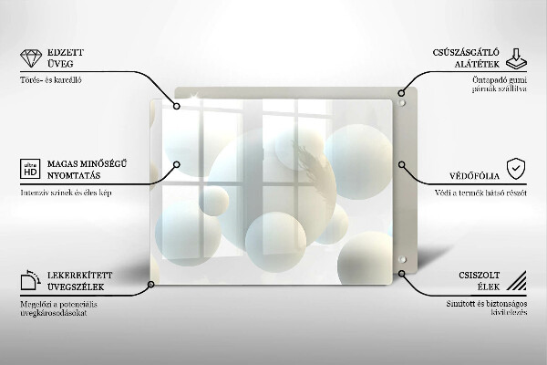 Tűzhelyvédő Modern 3D golyók