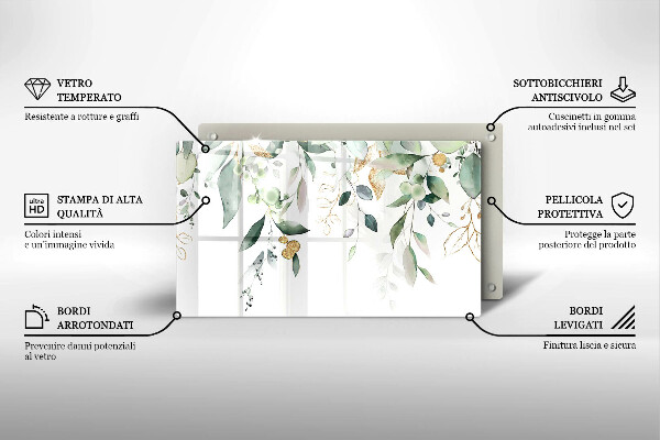 Tűzhelyvédő Akvarell levelek