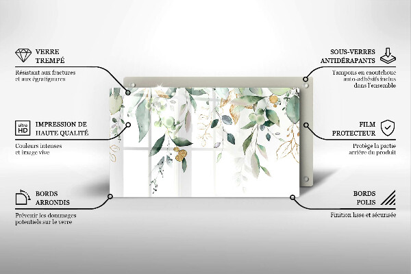 Tűzhelyvédő Akvarell levelek