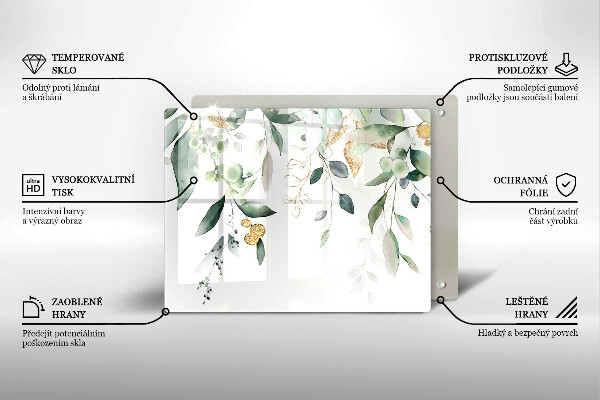 Tűzhelyvédő Akvarell levelek