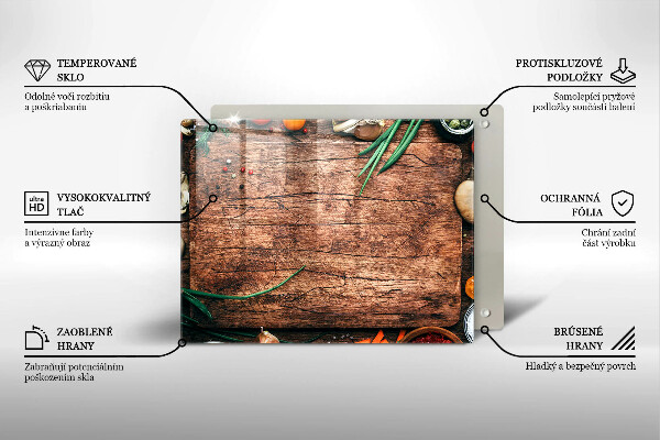 Tűzhelyvédő Fa konyhai tábla
