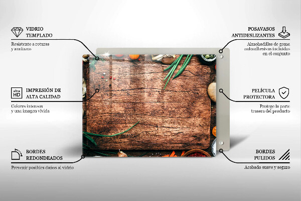 Tűzhelyvédő Fa konyhai tábla