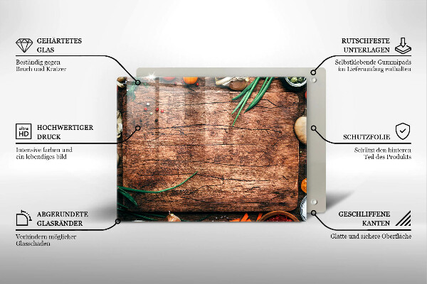 Tűzhelyvédő Fa konyhai tábla