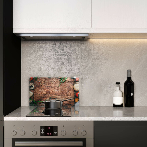 Tűzhelyvédő Fa konyhai tábla