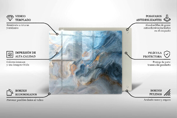 Tűzhelyvédő üveglap Márvány textúra