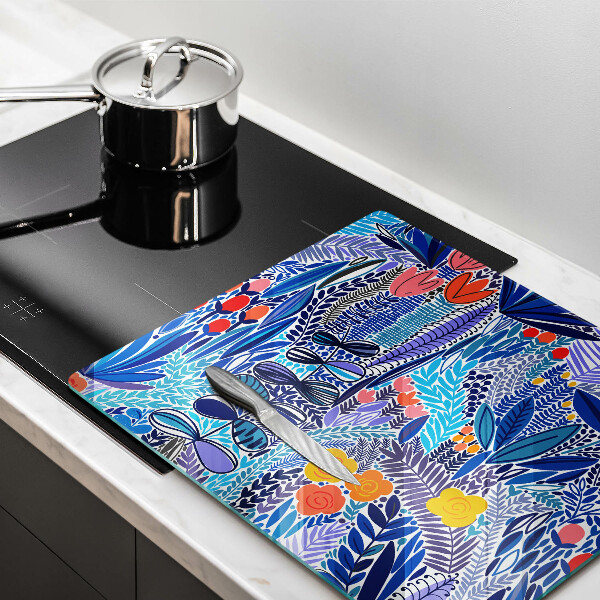 Tűzhelyvédő üveglap Festett rét