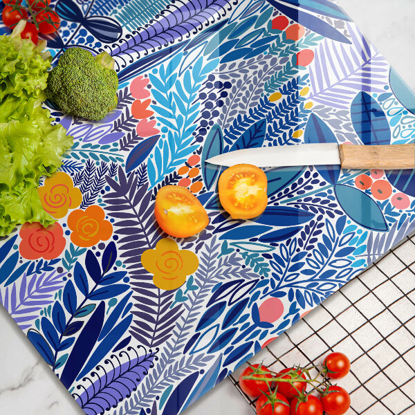 Tűzhelyvédő üveglap Festett rét