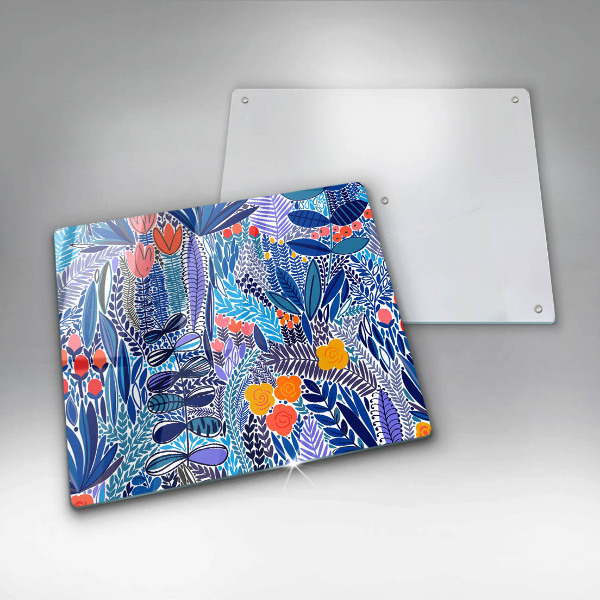 Tűzhelyvédő üveglap Festett rét