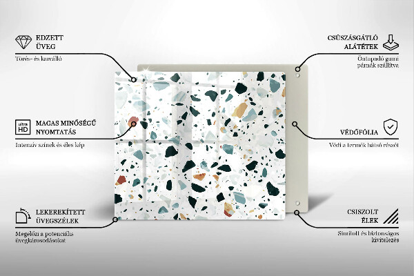 Tűzhelyvédő üveglap Könnyű kőedény