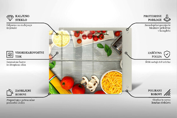 Tűzhelyvédő üveglap Konyhai étel