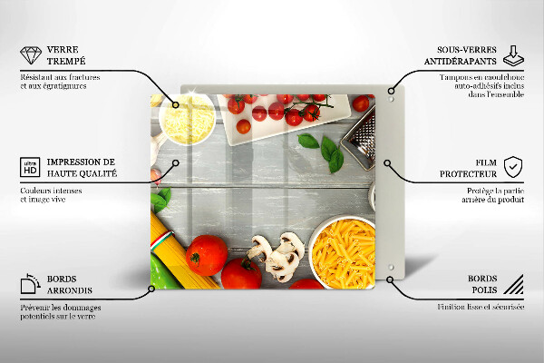 Tűzhelyvédő üveglap Konyhai étel