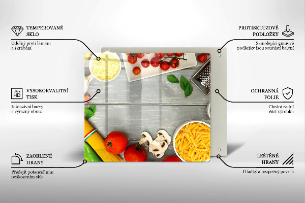 Tűzhelyvédő üveglap Konyhai étel