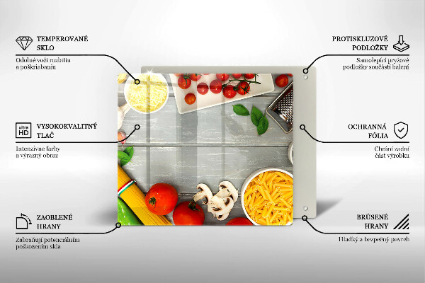 Tűzhelyvédő üveglap Konyhai étel