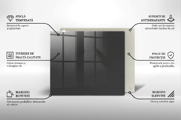 Tűzhelyvédő üveglap Szürke színű