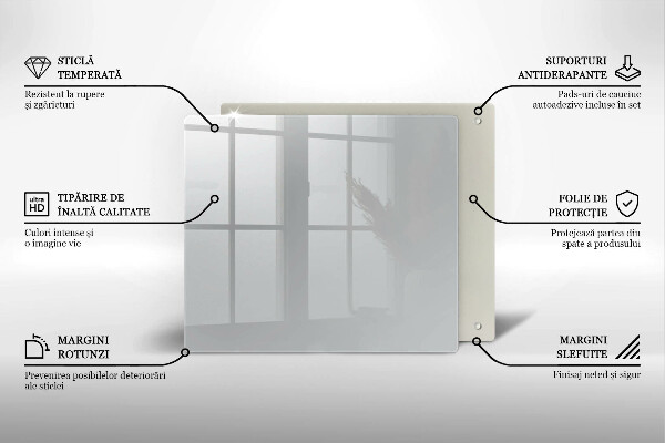 Tűzhelyvédő üveglap Szürke színű