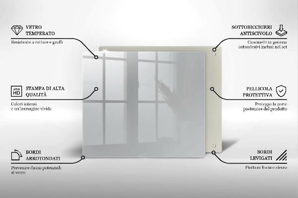 Tűzhelyvédő üveglap Szürke színű