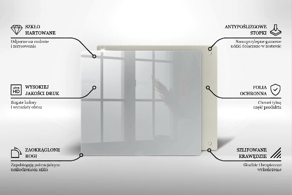 Tűzhelyvédő üveglap Szürke színű