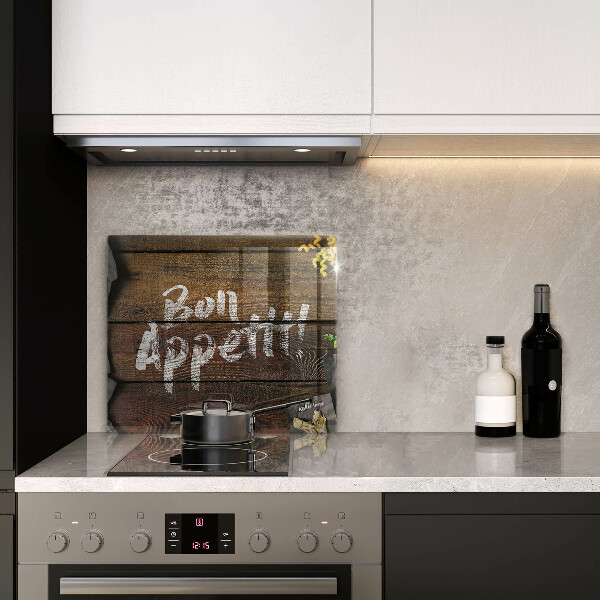 Tűzhelyvédő üveglap Bon Appetit