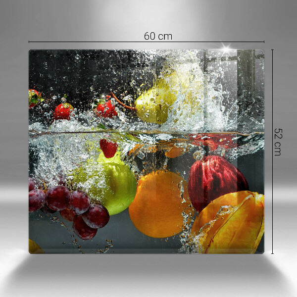 Tűzhelyvédő üveglap Lédús gyümölcs vízben