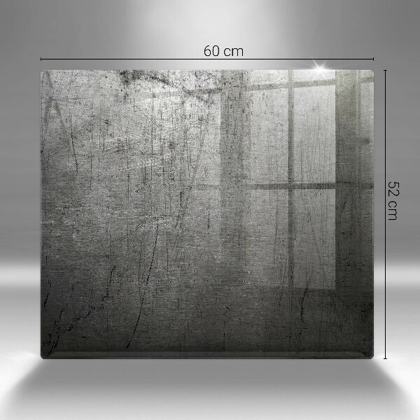 Tűzhelyvédő üveglap Fém textúra