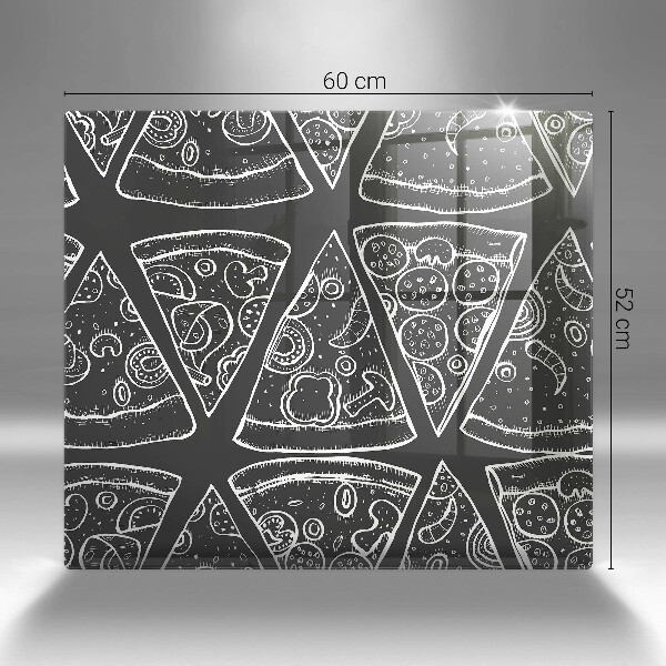 Tűzhelyvédő üveglap Pizza illusztráció