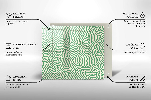 Tűzhelyvédő üveglap Absztrakt vonalak