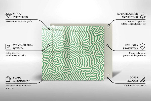 Tűzhelyvédő üveglap Absztrakt vonalak