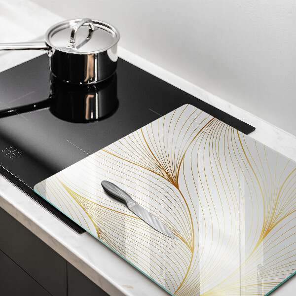 Tűzhelyvédő üveglap Modern vonalak minta