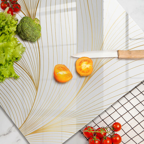 Tűzhelyvédő üveglap Modern vonalak minta