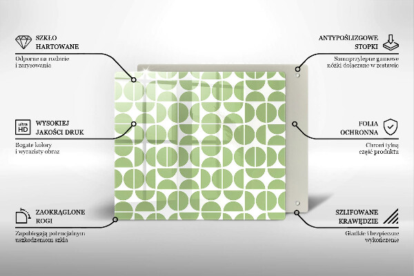 Tűzhelyvédő üveglap Boho formák mintája