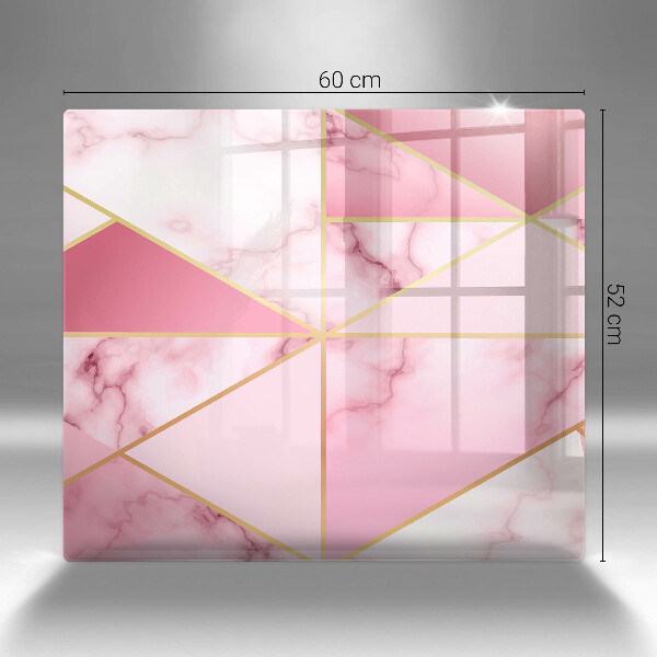 Tűzhelyvédő üveglap Geometrikus márvány
