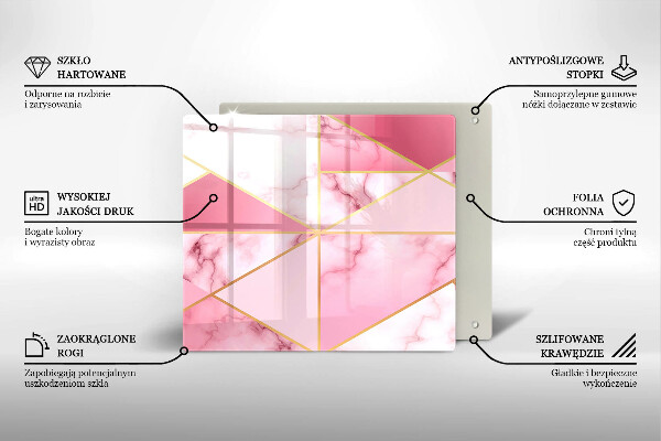 Tűzhelyvédő üveglap Geometrikus márvány