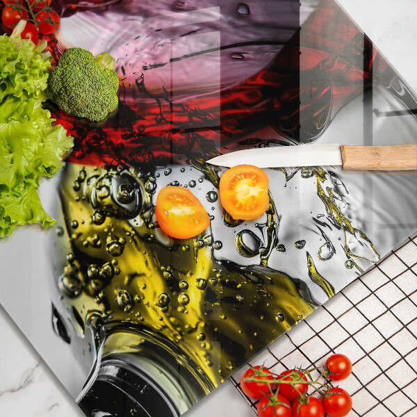 Tűzhelyvédő üveglap Pohár bor