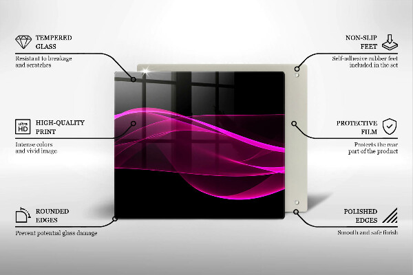 Tűzhelyvédő üveglap Rózsaszín absztrakció