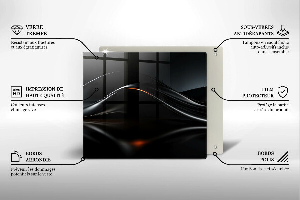 Tűzhelyvédő üveglap Absztrakt 3D-s tervezés