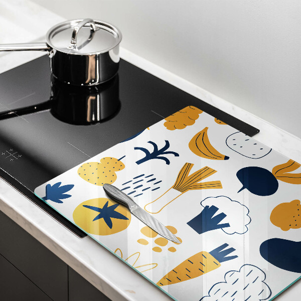 Tűzhelyvédő üveglap Élelmiszer illusztráció