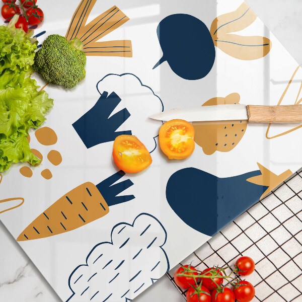 Tűzhelyvédő üveglap Élelmiszer illusztráció