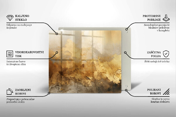 Tűzhelyvédő üveglap Gazdag textúra