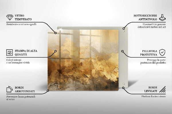 Tűzhelyvédő üveglap Gazdag textúra