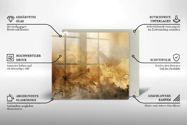 Tűzhelyvédő üveglap Gazdag textúra