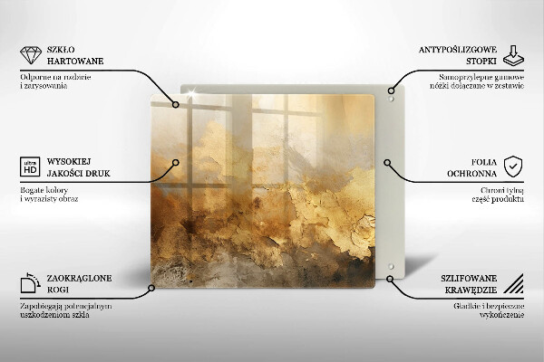 Tűzhelyvédő üveglap Gazdag textúra