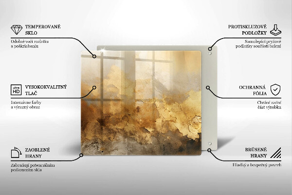 Tűzhelyvédő üveglap Gazdag textúra